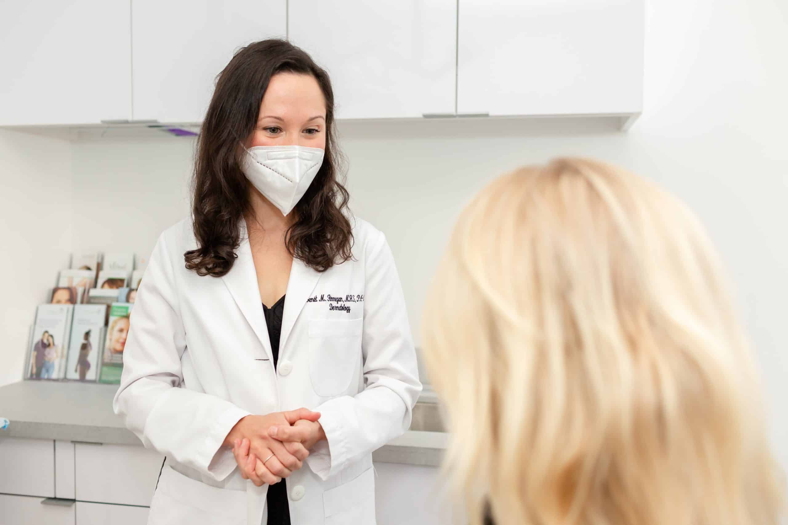 Dermatologist consulting a female patient, New York, NY