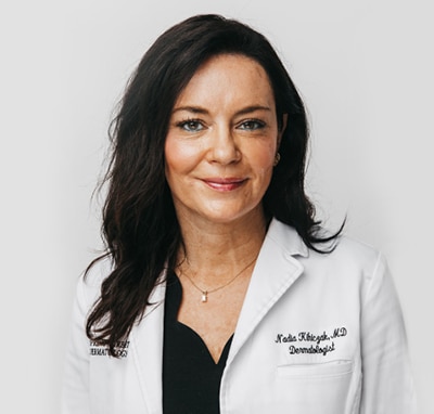 Headshot of Nadia Kihiczak Board Certified Dermatologist from Spring Street Dermatology New York City, NY.