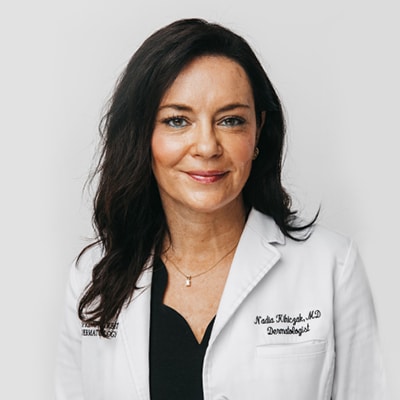 Headshot of Nadia Kihiczak Board Certified Dermatologist from Spring Street Dermatology New York City, NY.
